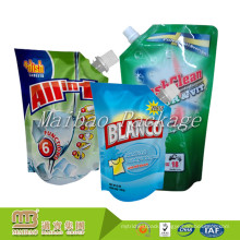 500ml 1L Stand Up Liquid Package Customized Design Reusable Laundry Detergent Powder Packing Spout Pouch